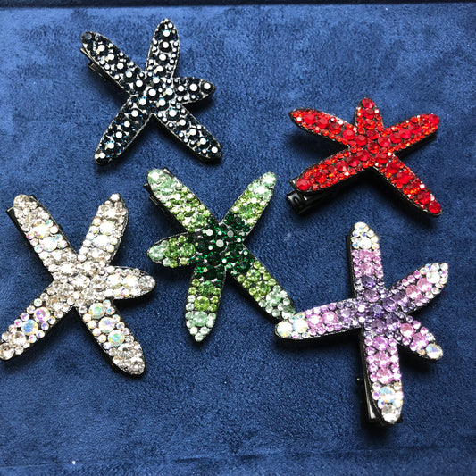 Shimmering Starfish Clips