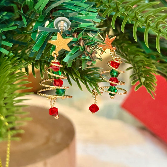 Christmas Tree Earring Set - 4 Adorable Holiday Designs