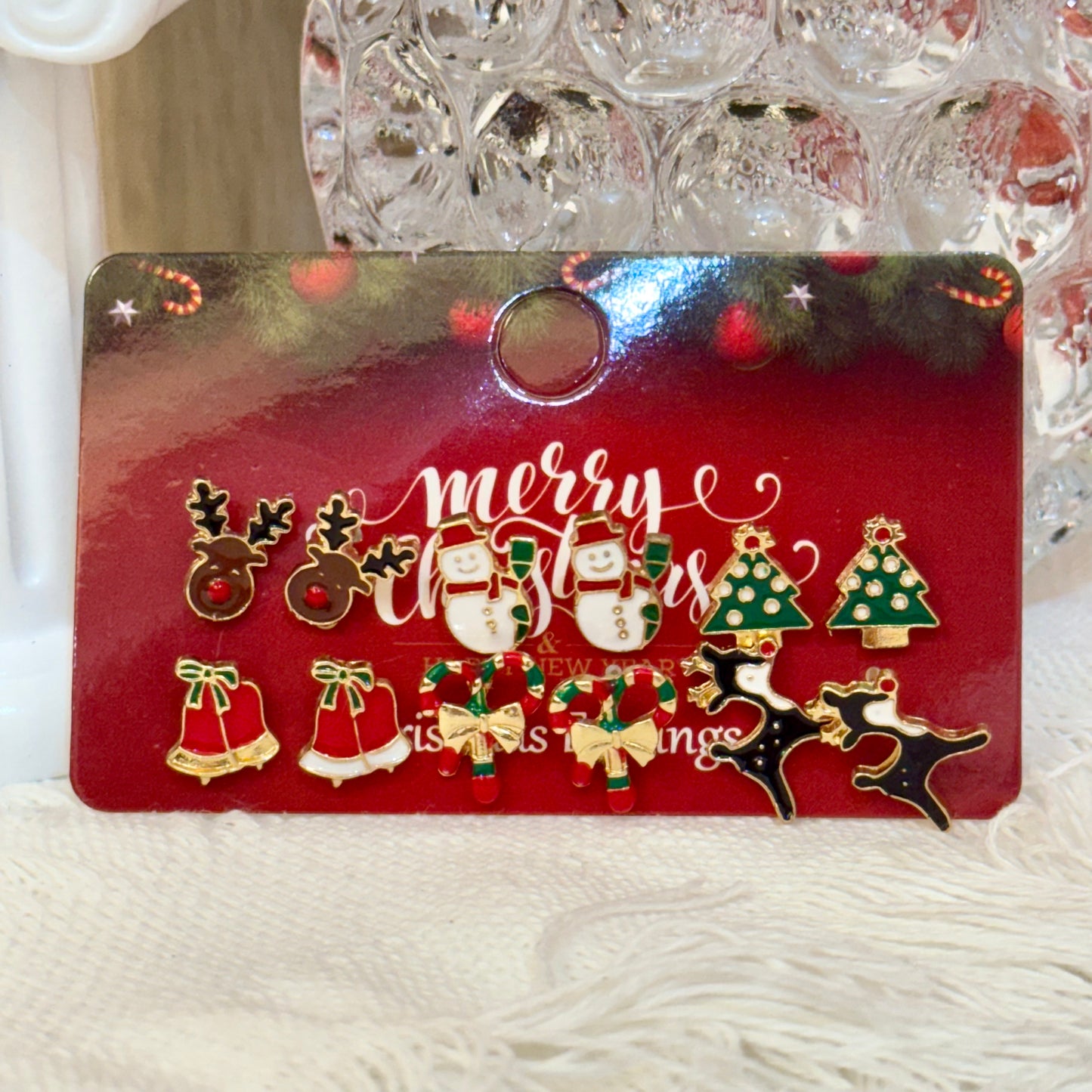 Christmas Earring Set - 6 Classic Festive Designs