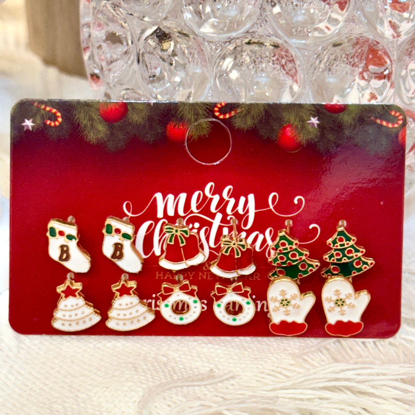 Christmas Earring Set - 6 Festive Designs