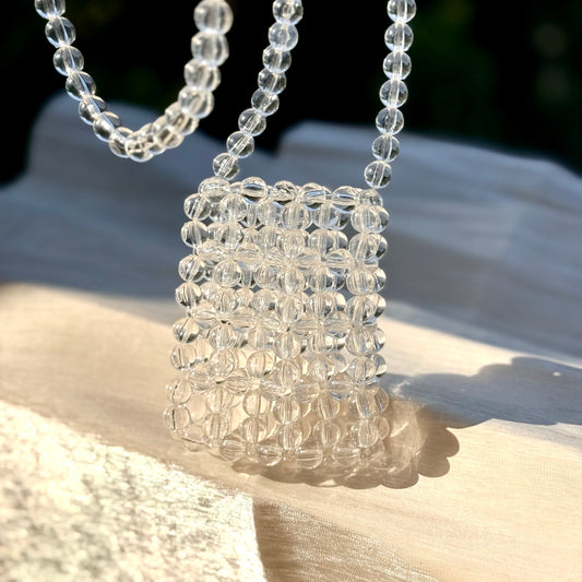 Clear Mini Beaded Bag