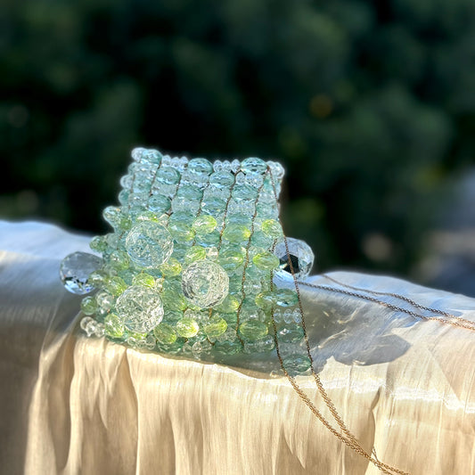 Forest Dew  Beaded Bag